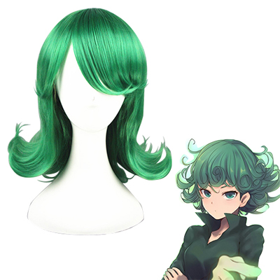 One Punch Man Tatsumaki Green Fashion Cosplay Wigs