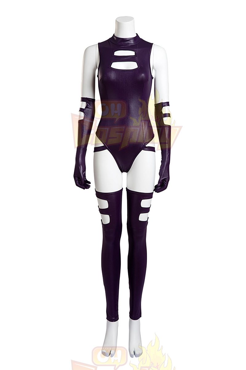 X Men Psylocke Purple Fighting Service Cosplay Costumes