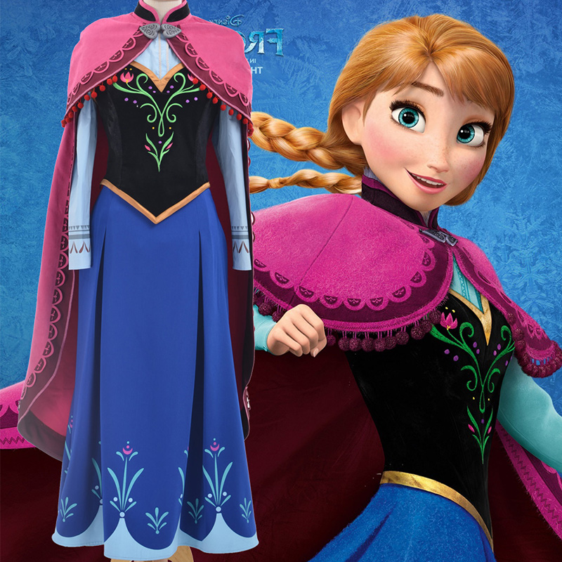 Дисни Склад Frozen принцеса Anna костюми Dresses