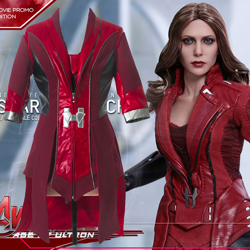 Avengers Scarlet Witch Cosplay Halloween Kostymer