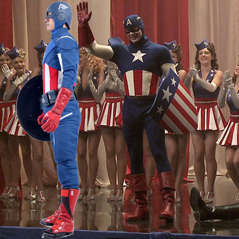 Avengers Captain America Cosplay Karneval Kläder Affär Online