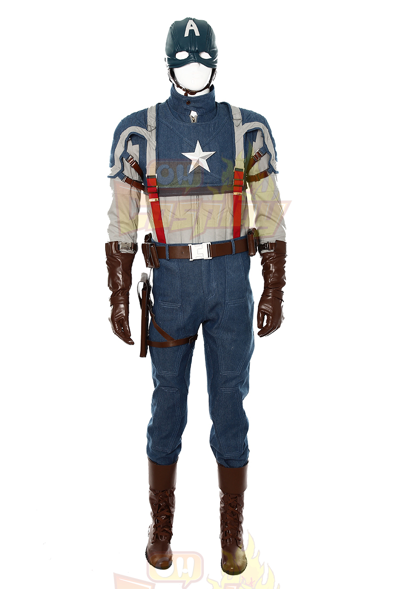 Captain America Steven Rogers Cosplay Karneval Kläder