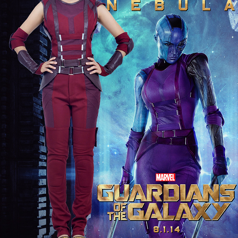 Fantasias de Guardians of the Galaxy Nebula Cosplay