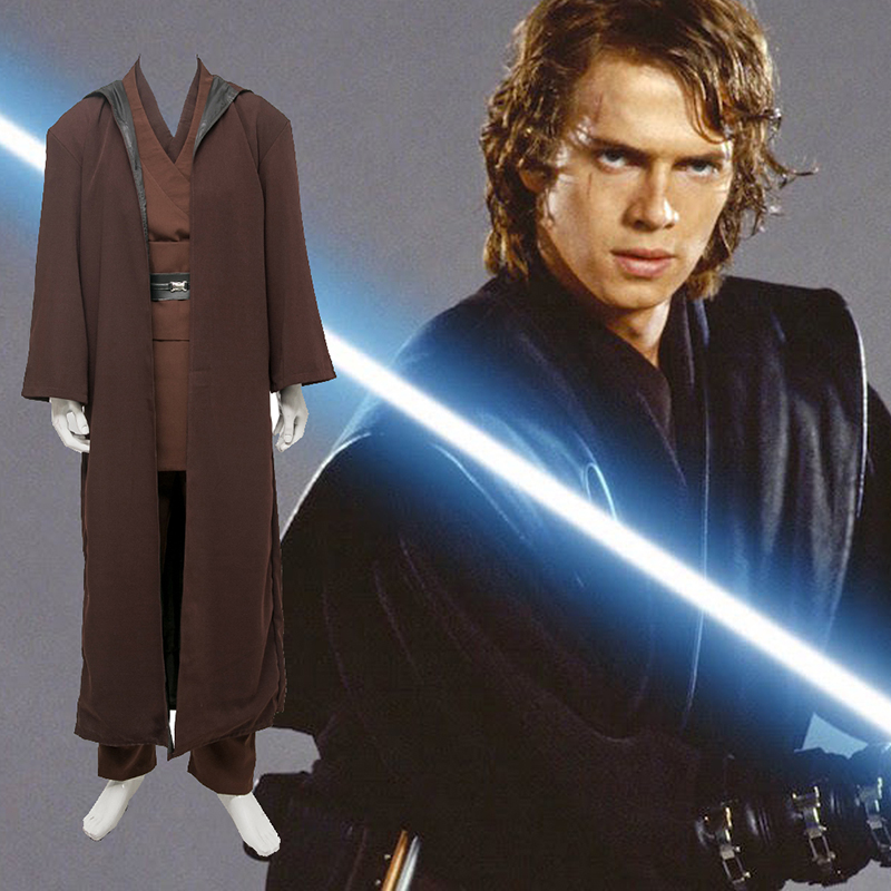 Kleding Gender-neutrale kleding volwassenen Pakken Star Wars Anakin Skywalker Cosplay Kostuum Jedi Knight Anakin linnen katoen Sith kostuum 