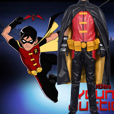Costumes Young Justice Robin Adult Costume Carnaval Cosplay