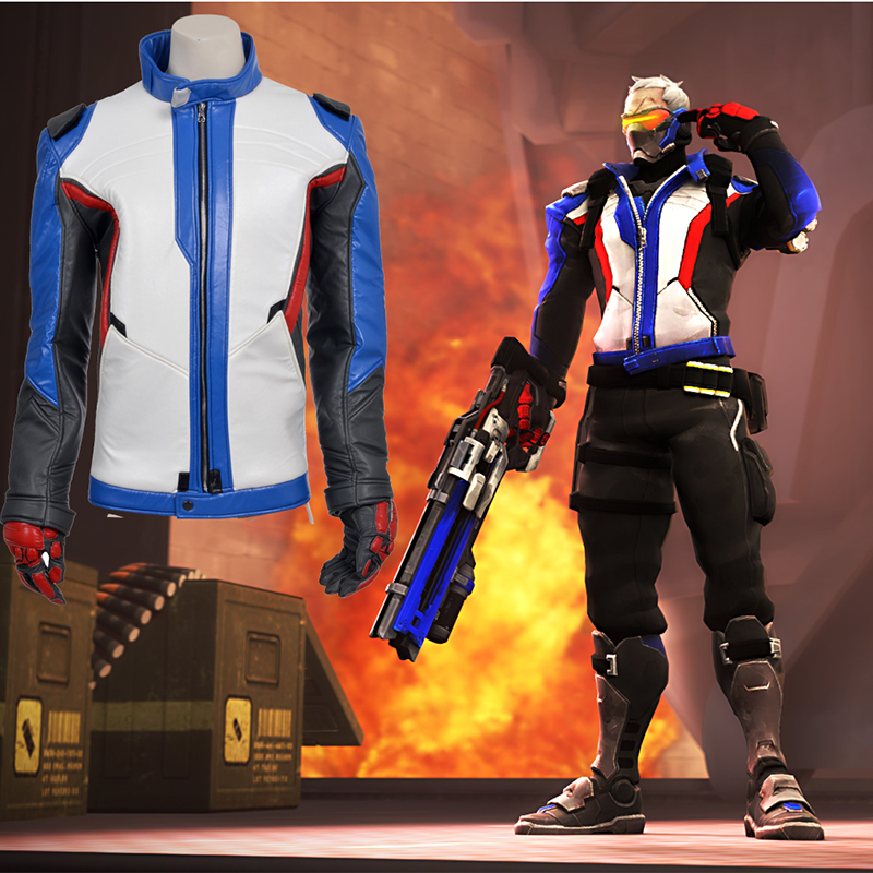 Ow Overwatch Soldier 76 Cosplay Κοστούμια Σακάκι