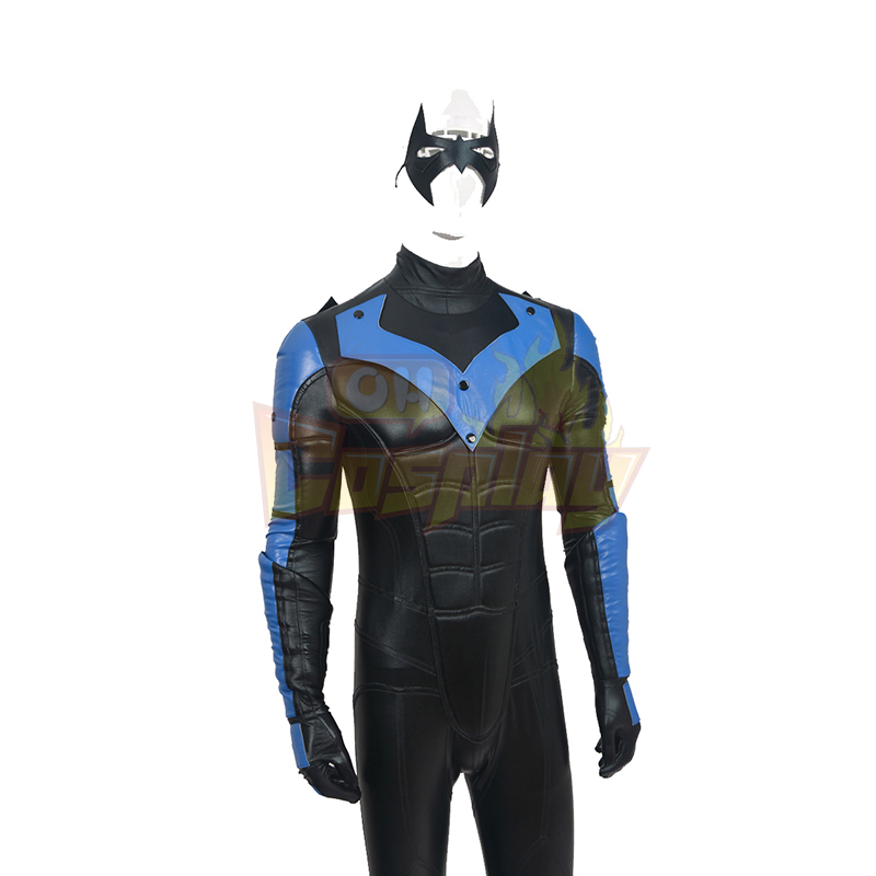 Batman Arkham City NightWing Zentai Suit Cosplay Costumes For Men Full Set