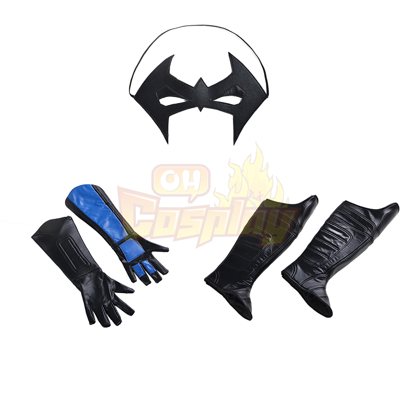Batman: Arkham City NightWing Zentai Suit Cosplay Kostuums voor Mannen Volledige Set