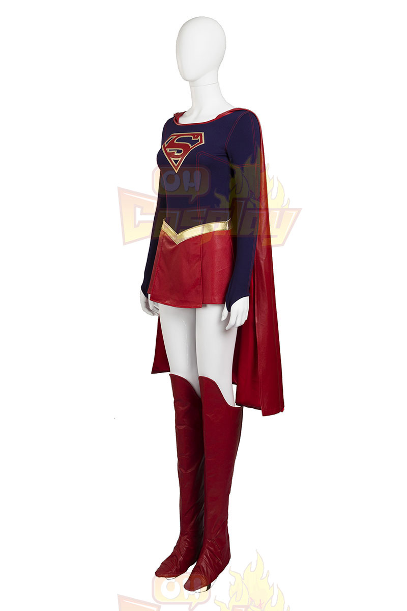 Supergirl Kara Zor-el Danvers Cosplay Zentai Dräkt Karneval Kläder