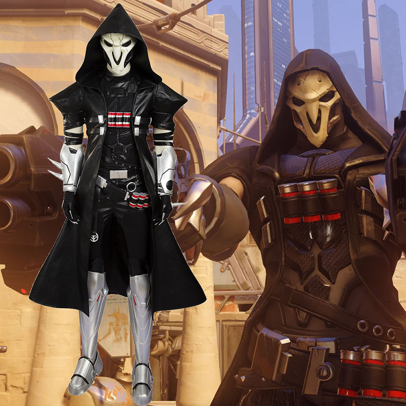 Overwatch Reaper Cosplay Costumes Full Set