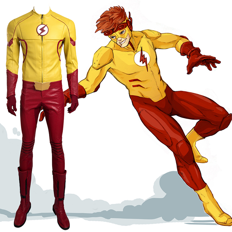 Flash New Man Yellow Cosplay Zentai κοστούμι Κοστούμια Απόκριες Κοστούμια