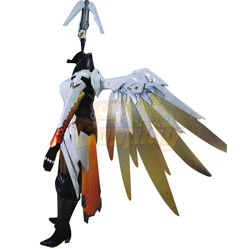 Deluxe Overwatch OW Mercy Cosplay Game Costumes Full Set