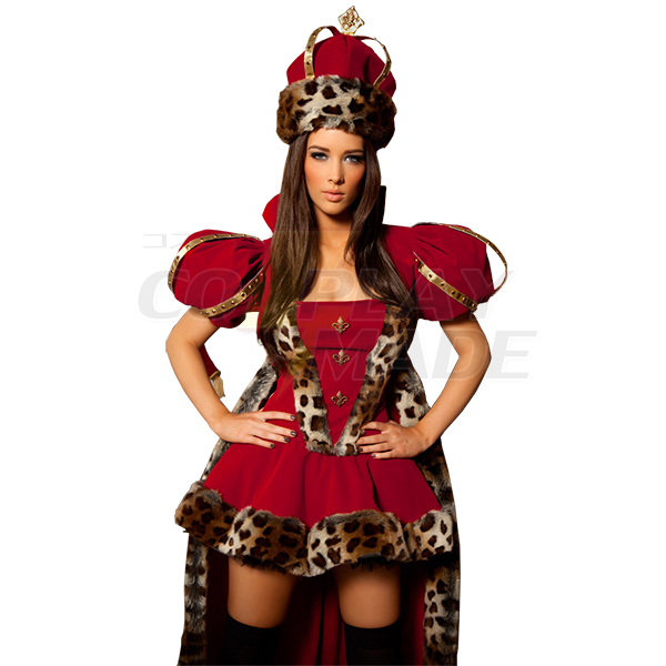 Populære Royal Rød Dronning Cosplay Kostume Halloween Damer Fastelavn