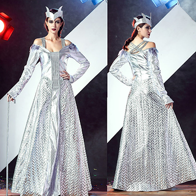 Populær Sølv Egyptian Goddess Kostymer Cosplay Karneval