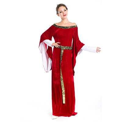 Medieval Europeo Mujeres Vendimia Court Vestidos Cosplay Halloween Fiesta Disfraz Damas