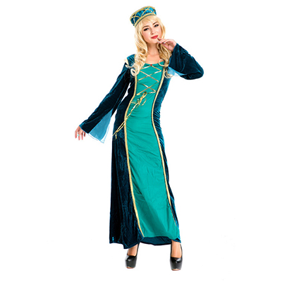 Suosittu Medieval Prinsessa Violetti Puku Halloween Cosplay asu