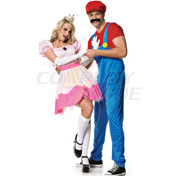 Super Mario Bros.Prinsesse Hvid Kjoler Halloween Cosplay Kostume