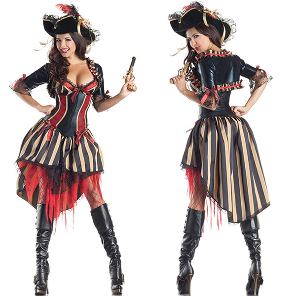 Erwachsene Pirates Of The Caribbean Damen Kleider Kostüme Halloween