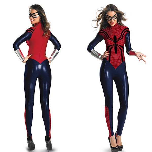 Populære Spider Pige Bodysuit Voksen Kostume Halloween Cosplay
