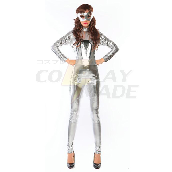 Sexy Superhero Silber Bodysuit Halloween Kostüme Cosplay Kostüme