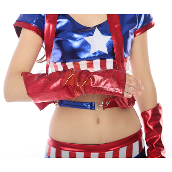 Sexet Dame Avengers Captain America Kostume Halloween Cosplay