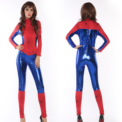 Kvinners Supermann Bodysuit Cosplay Kostymer Halloween Karneval