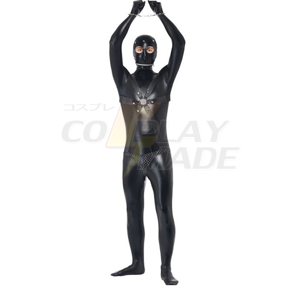Herre Gimp Suit Bondage Rubber Fetish Halloween Kostume Cosplay