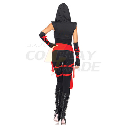 Deadly Ninja Catsuit Waist Sash Arm Warmers Maske Wraps Kostüme Cosplay Kostüme