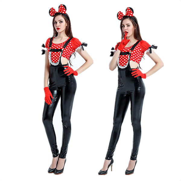 Voksen Halloween Mickey Mouse Kostume Sexet Dame Disney Komsammen Cosplay
