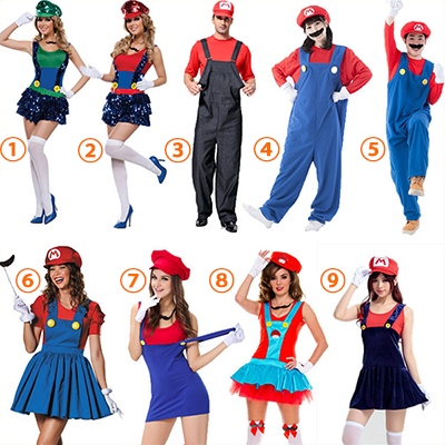 Populære Super Mario Bros Cotume Cosplay Halloween Cthoes Fastelavn