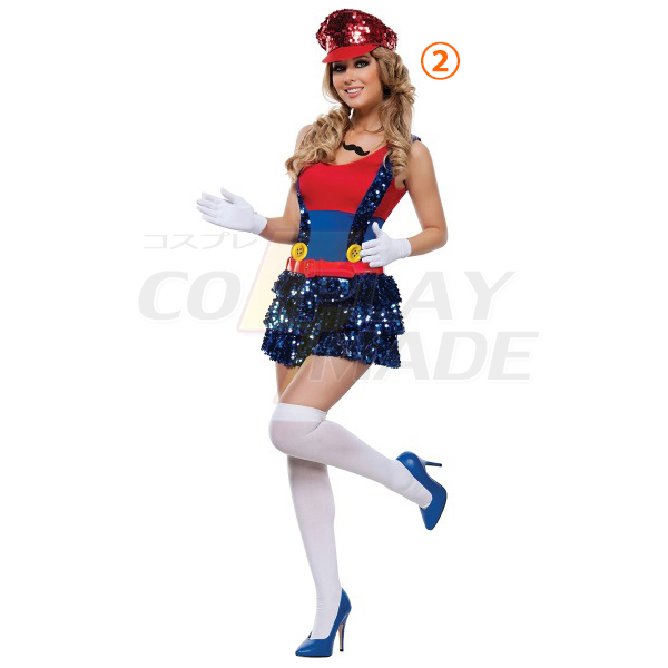 Populære Super Mario Bros Cotume Cosplay Halloween Cthoes Fastelavn