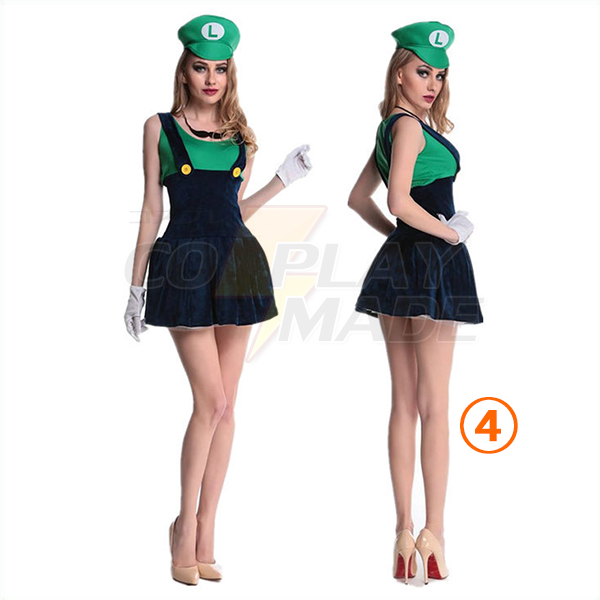 Damen Erwachsene Super Mario and Luigi More Color Kostüme Cosplay Kostüme