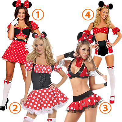 Sexy Mickey Mouse Apparel Cartoon Costume Cosplay Halloween