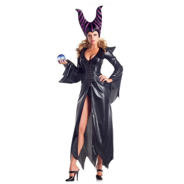 Damen Hexe Maleficent Kostüme Cosplay Kostüme Halloween Kleider
