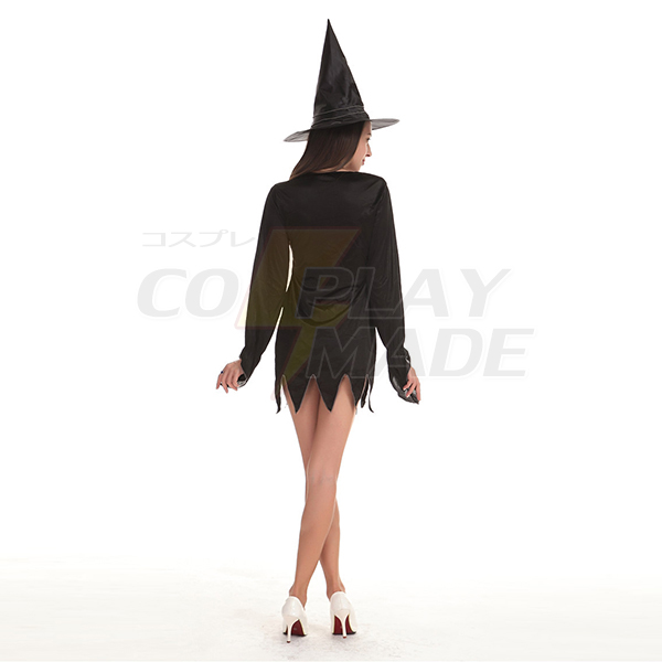 Sexet Mode Sort Kjoler Halloween Kostume Cosplay Fastelavn
