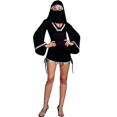 Sexig Burqa Kostymer/Dräkter Kvinnor Klänningar Halloween Cosplay Karneval