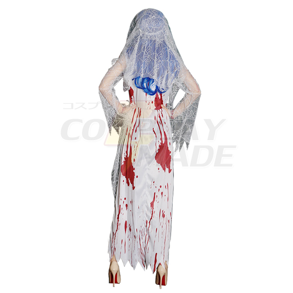 Zombie Lange Weiß Braut Kostüme Cosplay Kostüme Halloween