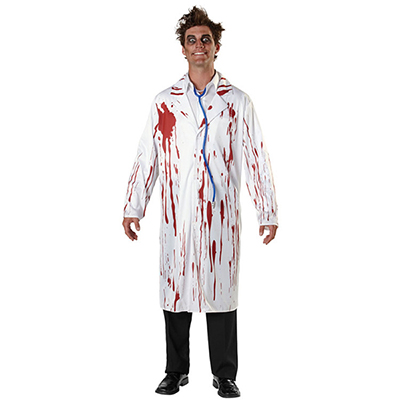 Mens Bloody Surgeon Scary Doctor Costume Halloween Cosplay