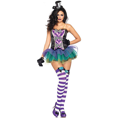 Four Piece Mad Hatter Costume Cosplay Halloween