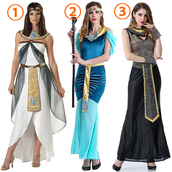 Dame Greek Gudinde Kjoler Egyptian Dronning Kostume Cosplay