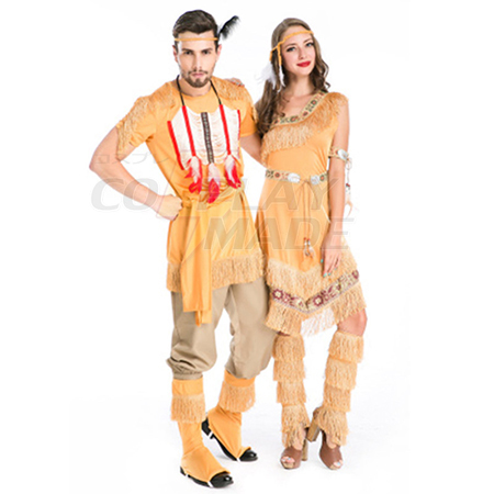 Couples Kostüme Native American Gelb Indisch Kostüme Cosplay Kostüme Kleidung