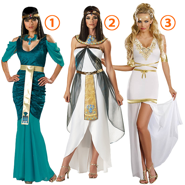 Voksen Dame Egyptian Jewel Kostume Cosplay Halloween Fastelavn