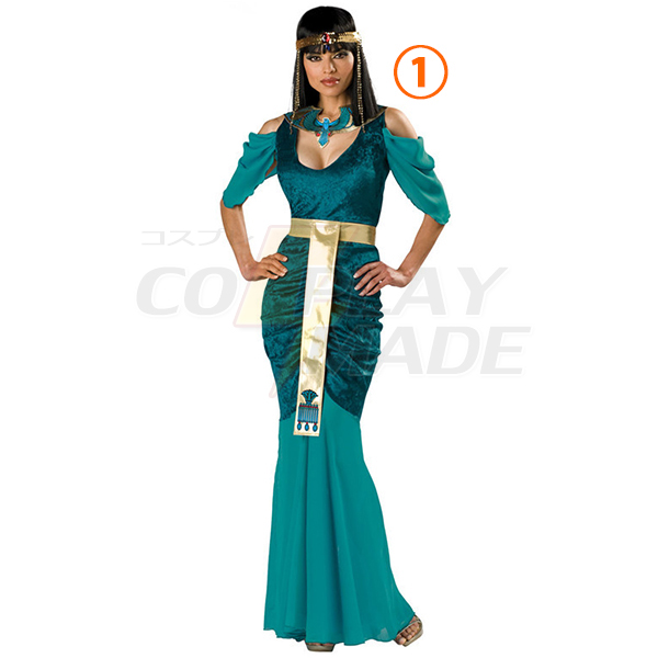 Voksen Dame Egyptian Jewel Kostume Cosplay Halloween Fastelavn
