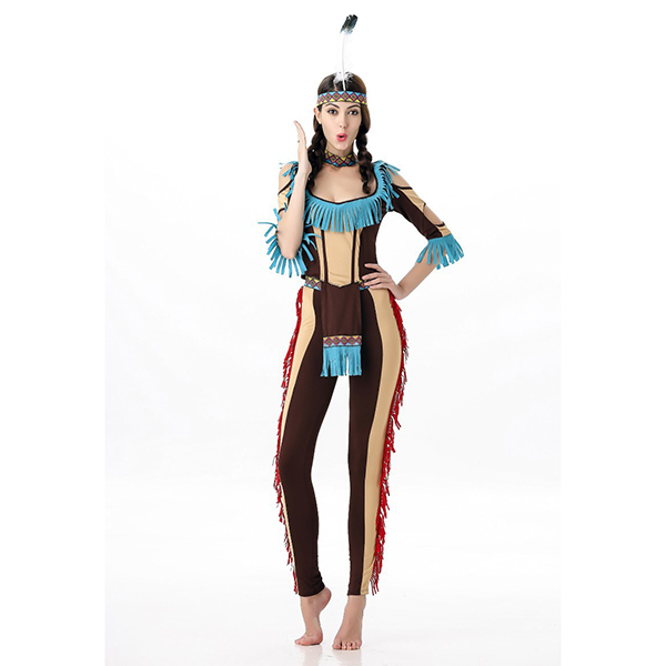 Damen Tribal Native American Kostüme Cosplay Kostüme Halloween