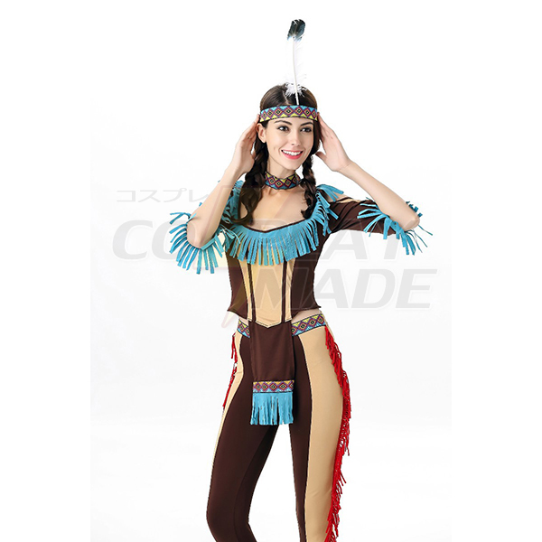 Damen Tribal Native American Kostüme Cosplay Kostüme Halloween
