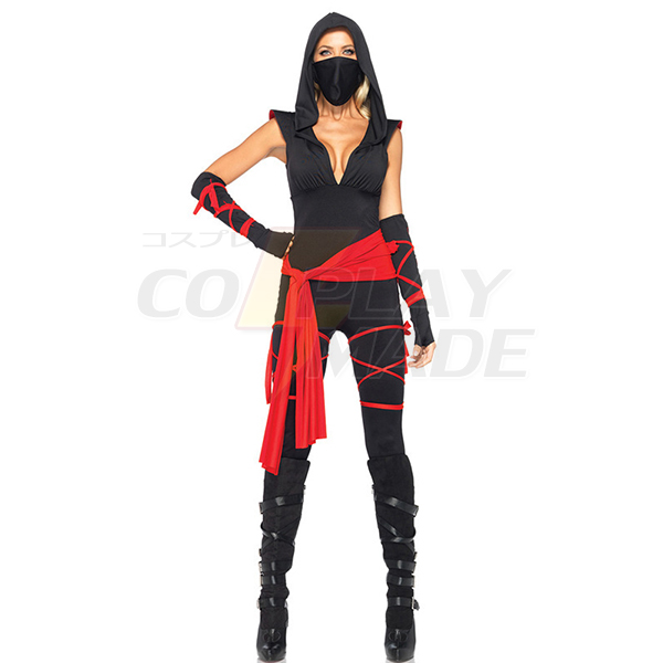 Sexet Deadly Ninja Kostume Cosplay Halloween Fastelavn
