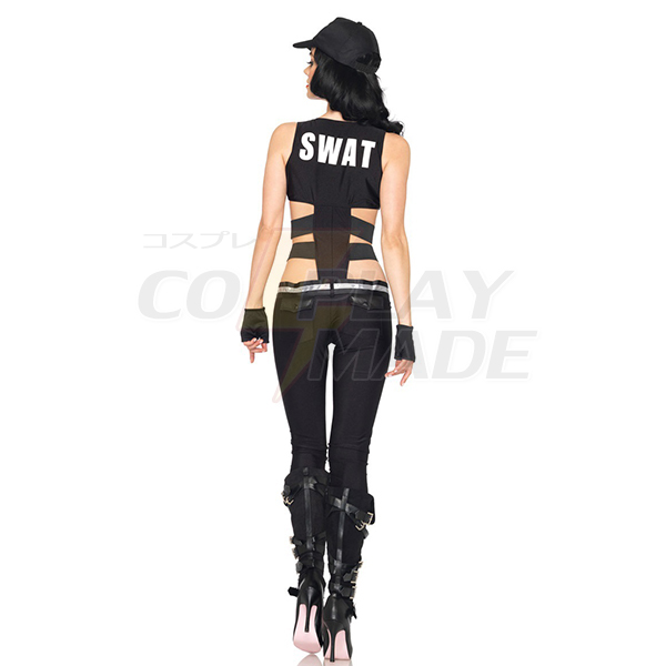Dame SWAT Sniper Kostume Cosplay Halloween Fastelavn