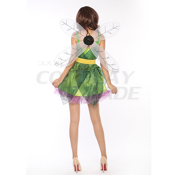 Dame Sexet Grøn Forest Elf Eventyr Kostume Cosplay Halloween