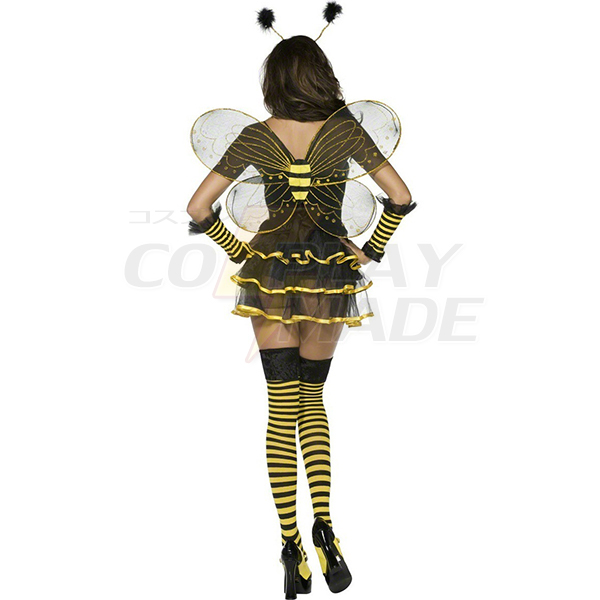 Womens Fever Bumblebee Bee Costume Cosplay Halloween