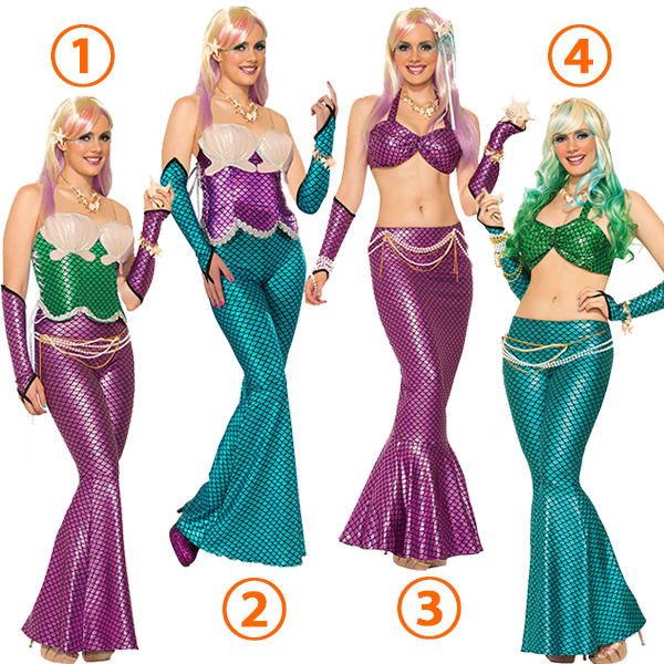 Erwachsene Damen Meerjungfrau Kostüme Meer Siren Flared Trousers Cosplay Kostüme